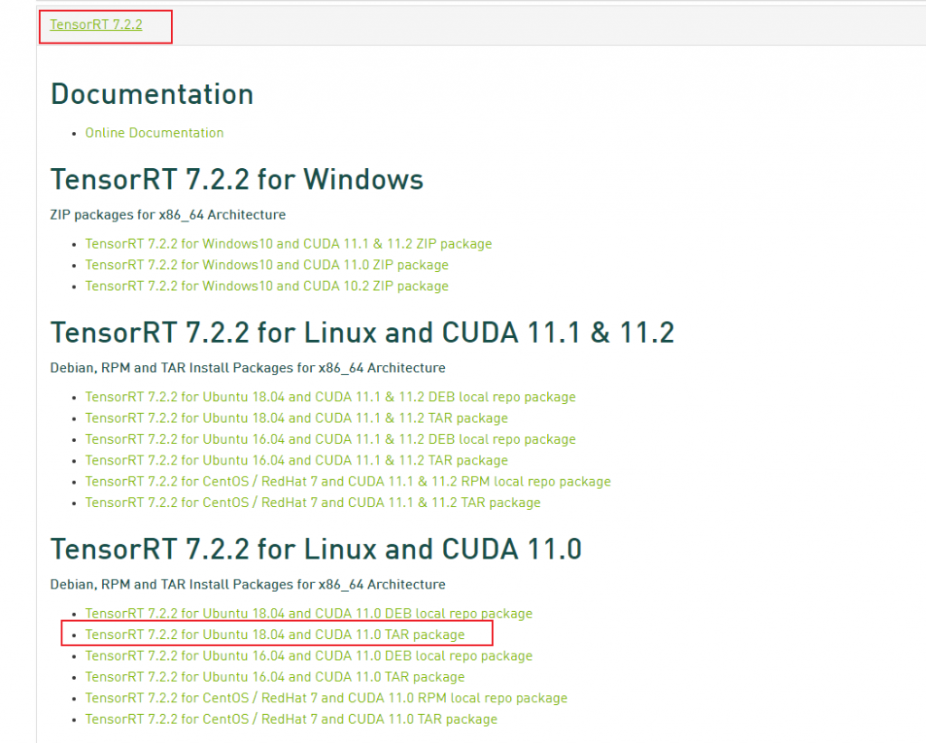 Ubuntu18.04安装CUDA+cuDNN+TensorFlow+TensorRT-萤火